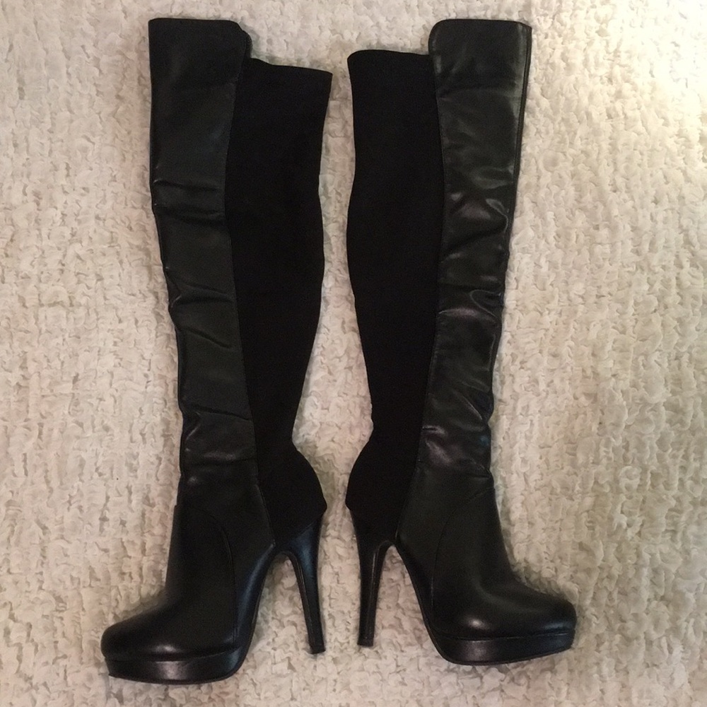 Over The Knee Platform Heel Boots